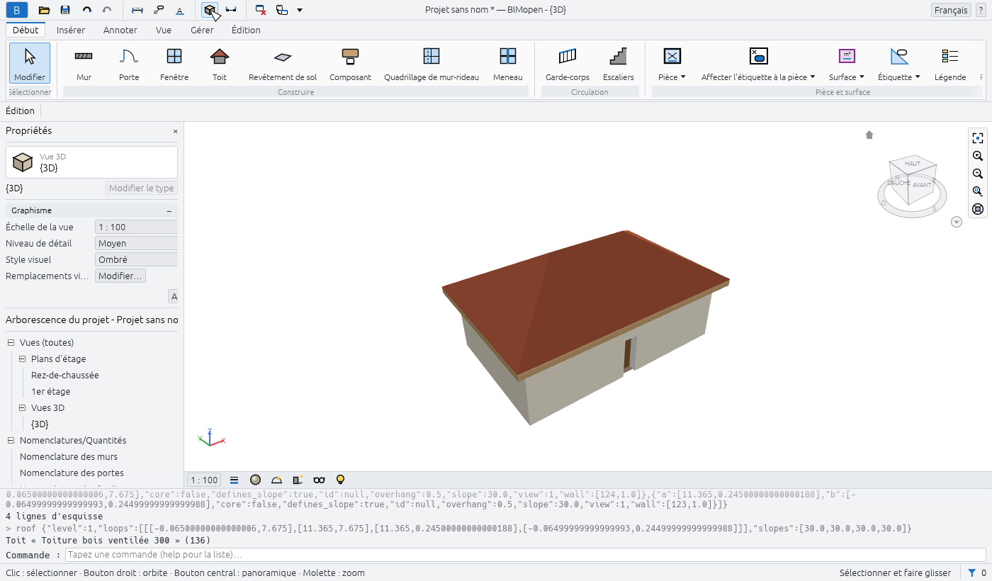 La première maison dans la vue 3D
